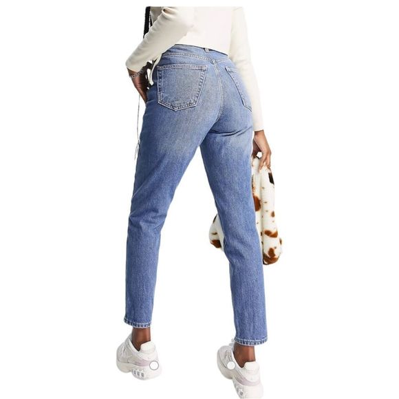 Topshop Blue High Rise Women Jeans - Picture 2 of 10